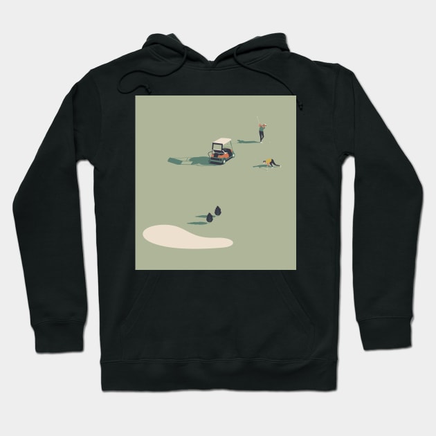 Golf scene A Hoodie by Ricard Jorge illustration